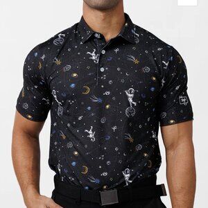 Waggle Mission Albatross Golf‎ Polo Shirt Size M Outer Space